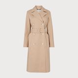 Kaylee Beige Cotton Trench Coat