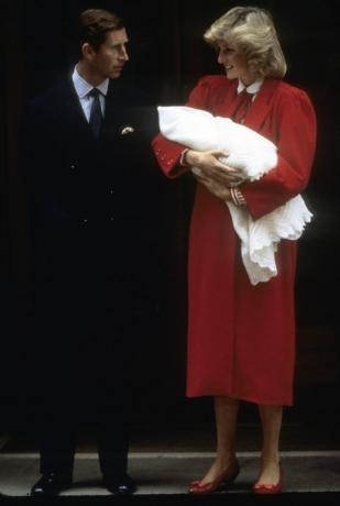 diana prins Charles och Prins Harry 1984