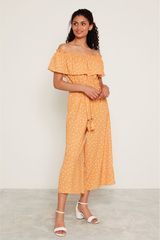 F&F Culotte Jumpsuit med gula prickar